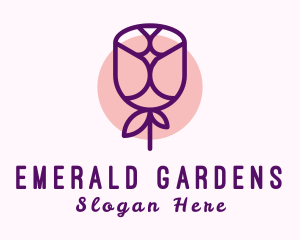 Rose Flower Garden logo design