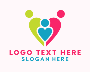 People - Family Planning Heart logo design