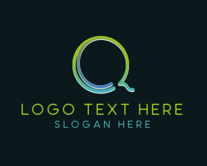 Gradient - Modern Business Letter Q logo design