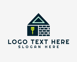 Paint Brush - Brick House Building logo design