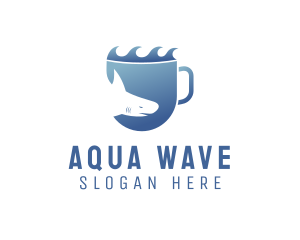 Shark Wave Drink logo design