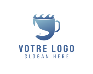 Espresso - Shark Wave Drink logo design