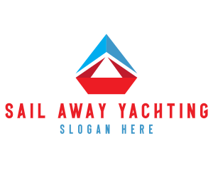 Arrow Sail Boat logo design