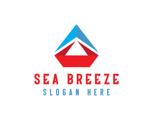 Boat - Arrow Sail Boat logo design