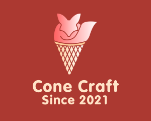 Ice Cream Fox  logo design