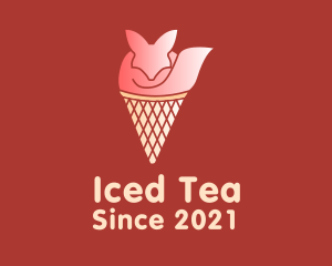 Ice Cream Fox  logo design