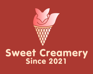 Ice Cream Fox  logo design