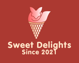 Ice Cream Fox  logo design