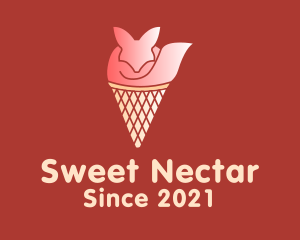 Ice Cream Fox  logo design