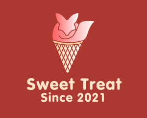 Ice Cream Fox  logo design