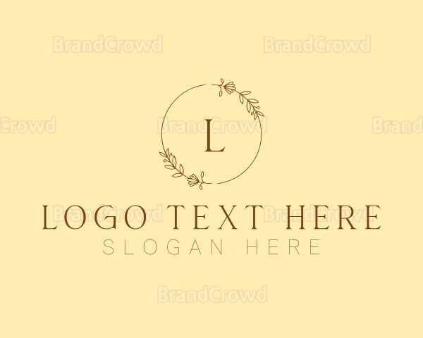 Aesthetic Wedding Wreath Logo