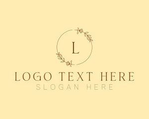 Leaf - Aesthetic Wedding Wreath logo design