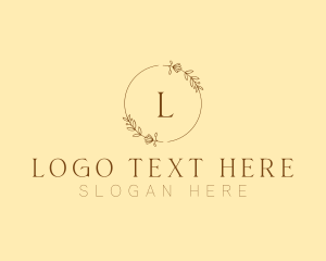 Aesthetic Wedding Wreath Logo