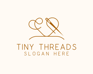 Heart Sewing Seamstress Tailor  logo design