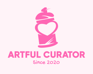 Pink Heart Spray Paint logo design