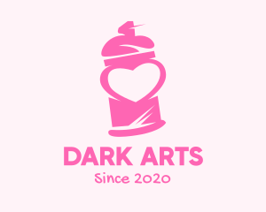 Pink Heart Spray Paint logo design