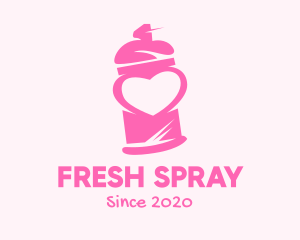 Pink Heart Spray Paint logo design