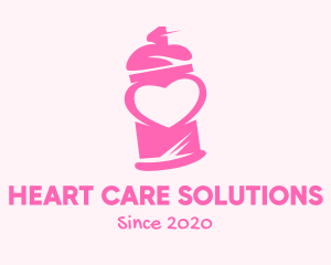 Pink Heart Spray Paint logo design