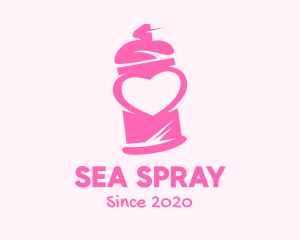 Pink Heart Spray Paint logo design