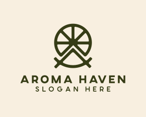 Minimalist Ferris Wheel logo design