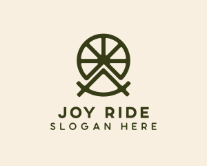 Ride - Minimalist Ferris Wheel logo design