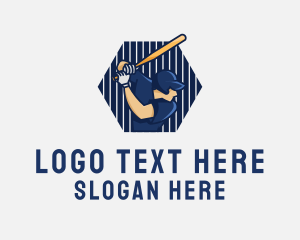 Little League - Baseball Bat Player logo design