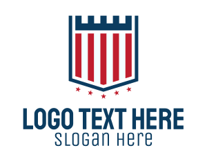 Stripe - American Castle Shield logo design