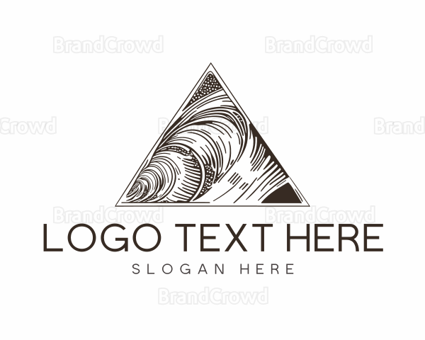 Abstract Organic Triangle Logo