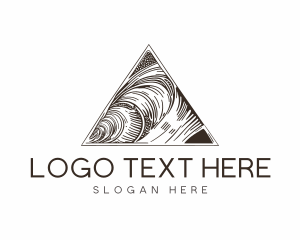 Minimalist - Abstract Organic Triangle logo design