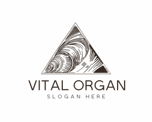 Abstract Organic Triangle logo design