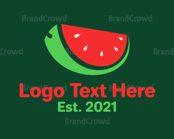 Fresh Watermelon Slice Logo
