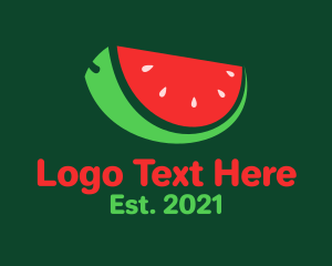 Fresh Watermelon Slice  logo design