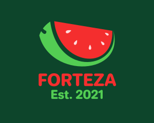 Fresh Watermelon Slice  logo design