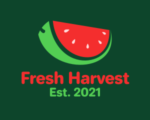 Produce - Fresh Watermelon Slice logo design