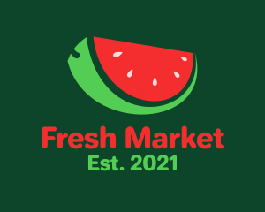 Fresh Watermelon Slice  logo design