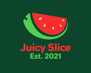 Watermelon - Fresh Watermelon Slice logo design