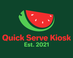 Fresh Watermelon Slice  logo design