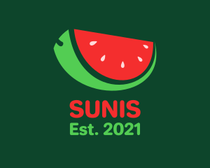 Fresh Watermelon Slice  logo design