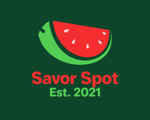 Fresh Watermelon Slice  logo design