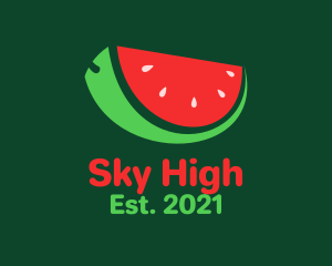 Fresh Watermelon Slice  logo design