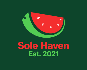 Fresh Watermelon Slice  logo design