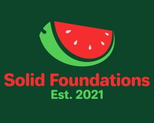 Fruit Juice - Fresh Watermelon Slice logo design