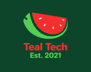 Fresh Watermelon Slice  logo design