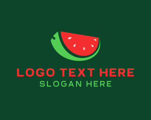 Fresh Watermelon Slice  logo design