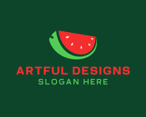 Fresh Watermelon Slice  logo design