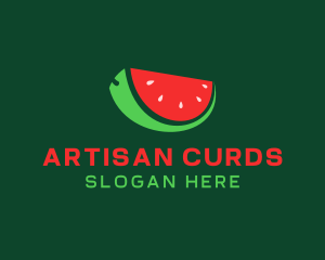 Fresh Watermelon Slice  logo design