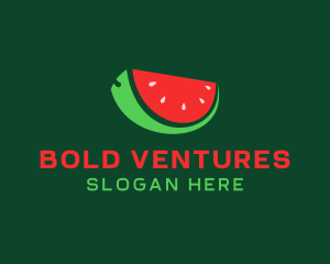 Fresh Watermelon Slice  logo design