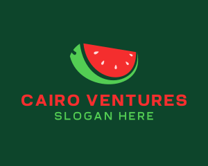 Fresh Watermelon Slice  logo design