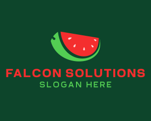 Fresh Watermelon Slice  logo design