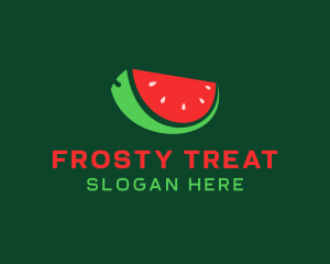 Fresh Watermelon Slice  logo design